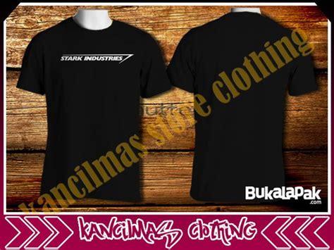 Jual Kaos Stark Industries Warna Hitam Di Lapak Kancilmasclothing