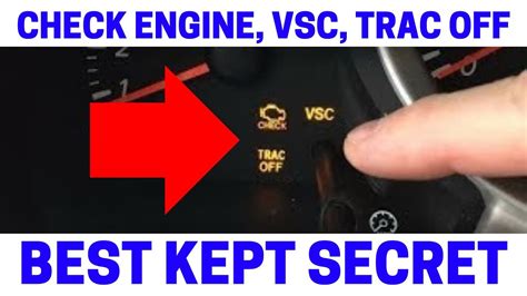 Part How To Fix Your Check Engine Vsc Trac Off Warning Lights On