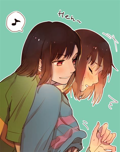 Chara Frisking Frisk While They Both Are Frisky Also Hey Look Theres Frisk Undertale Know