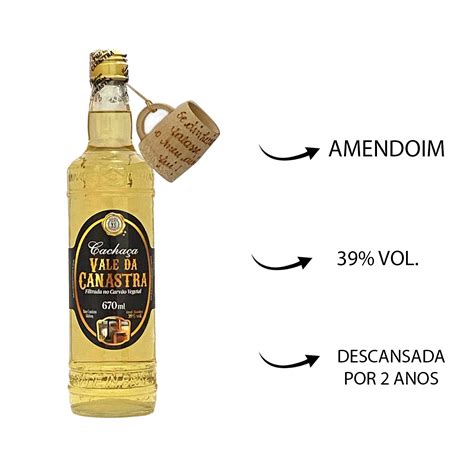 CACHAÇA VALE DA CANASTRA 670 ML OURO COPO DE BAMBU