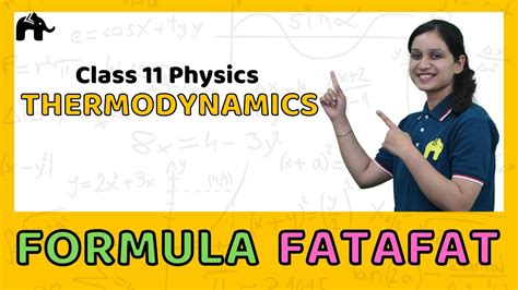 Thermodynamics Class 11 Physics Formulas Sheet Revision List Cbse