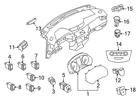 Cluster Switches Instrument Panel 2021 Nissan Rogue Sport