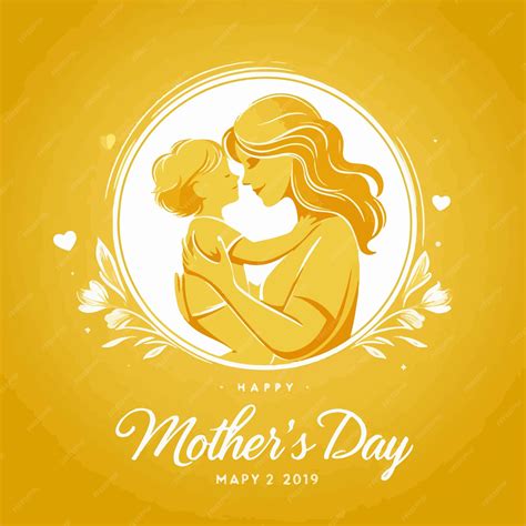 Premium Vector Happy Mothers Day Vector Illustration With Mom Flat