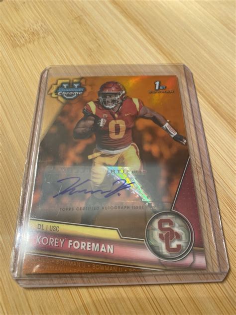 St Bowman Chrome University Football Korey Foreman Usc