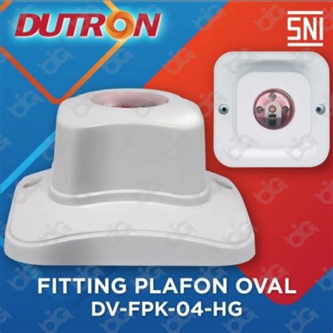 Jual DUTRON Fitting Lampu Plafon Bulat Fiting Lampu Plafon Oval Kotak