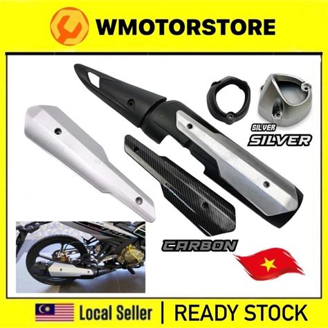 Y15zr Exciter Exhaust Side Cover Silver Vietnam Set Protector Muffler Ekzos Exzos Y15 Yamaha