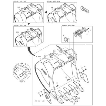 BUCKET SUB ASS Y 1 65m H D K1012994A Doosan AVSpare