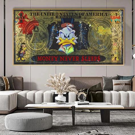 Donald Duck Money Art Print Wall Decor for Home OutletTrends.com Free ...