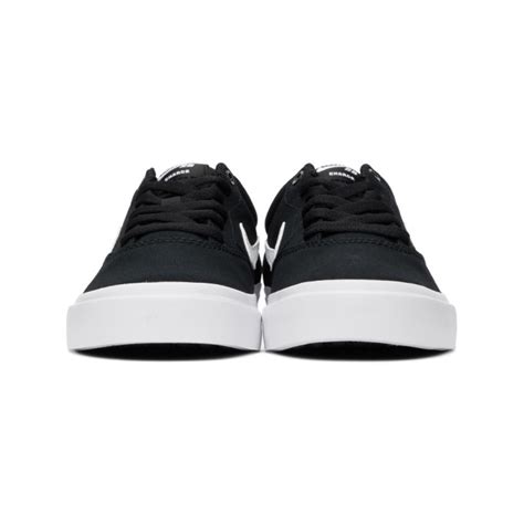 Nike Black And White Sb Charge Slr Sneakers Nike