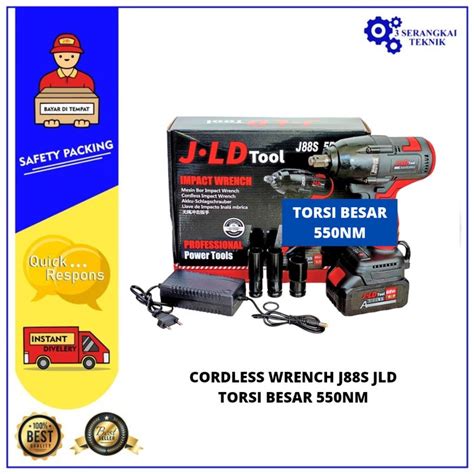 Jual 1BATERAI Cordless Impact Wrench 88Vf J88S Brushless Torsi Besar