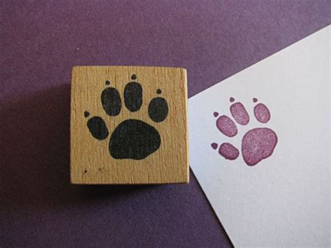 Dog Pawprint Rubber Stamp | Etsy | Stamp projects, Paw print, Stamp