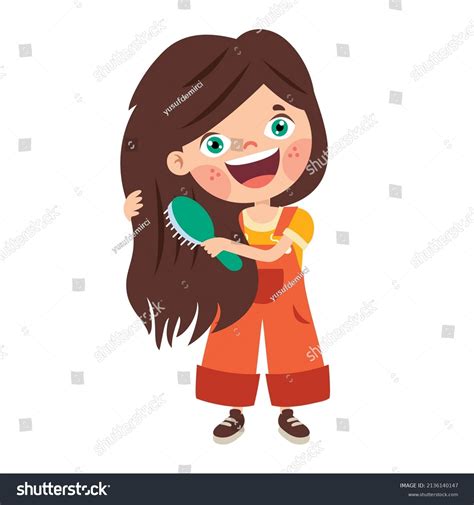 Hair Care Drawing Cartoon Child Stock Vector (Royalty Free) 2136140147 | Shutterstock