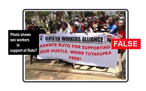 Is Photo Of Kenya Sex Workers Alliance Thanking Ruto True The Standard