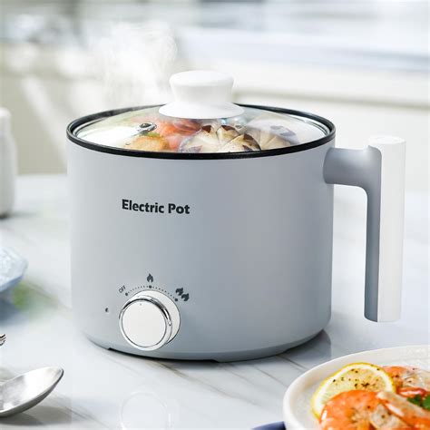 Topwit Hot Pot Electric With Steamer 1 6l Ramen Cooker