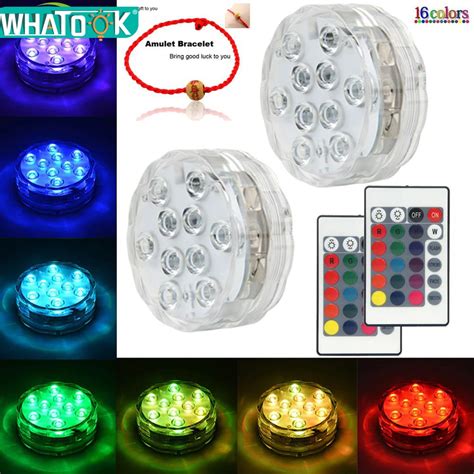 10 Leds Rgb Led Submersible Underwater Lights With Iron Ip68 Waterproof