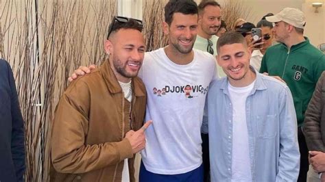 Watch Novak Djokovic Plays A Game Of Keepy Ups With PSG Stars Neymar