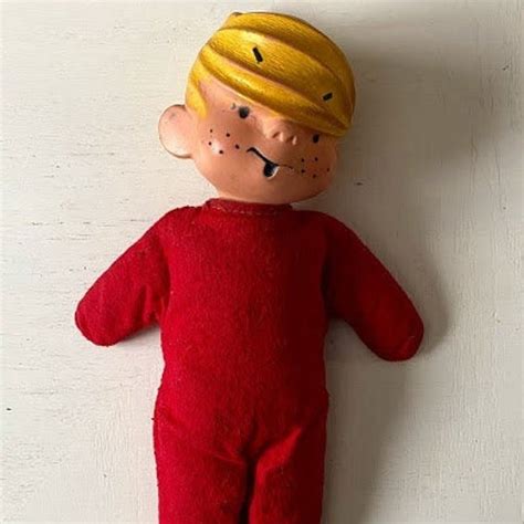 Dennis The Menace Vintage Toy Doll In Red Pajamas Rare Cartooncomic