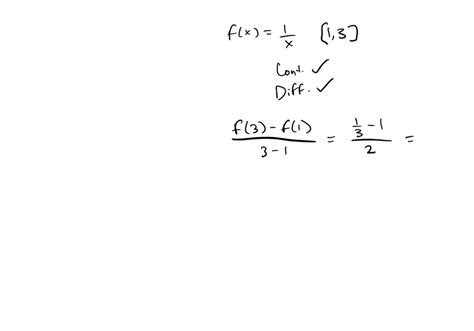 Solved Verify That The Function Satisfies The Hypotheses Of The Mean