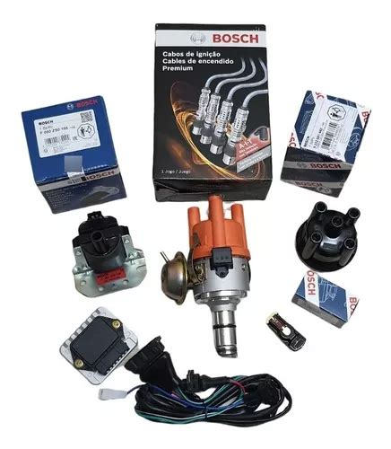 Kit Igni O Fusca Hall Tampa E Rotor Bosch Cabos De Vela