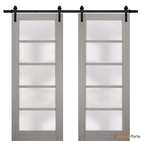 Wood Sliding Closet Doors Mdf Doors Frosted Glass Barn Door Glass