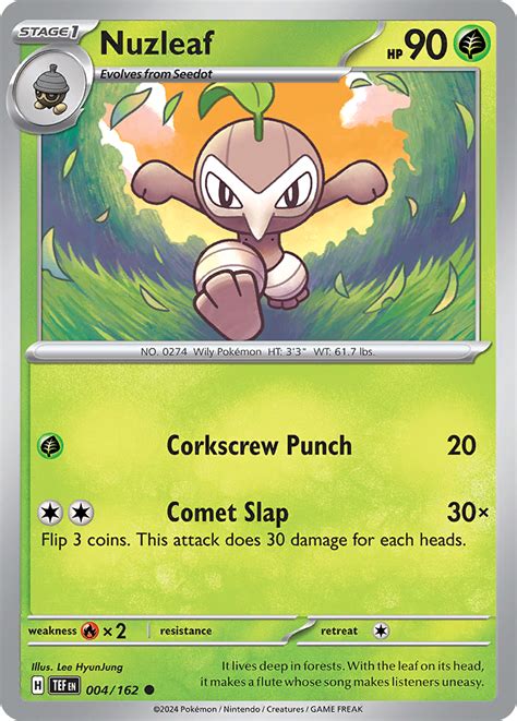 Nuzleaf Temporal Forces Pokemon Card Pikawiz