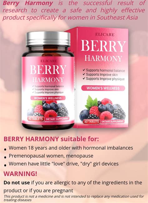 Berry Harmony Balance Female Hormones Tablets Lazada Ph