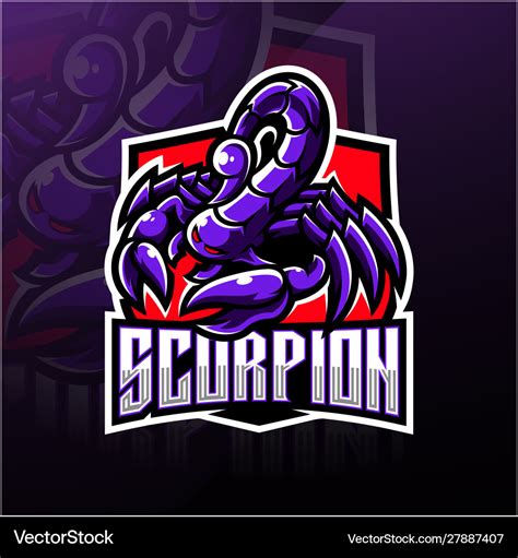 Scorpion Esport Mascot Logo Design Royalty Free Vector Image