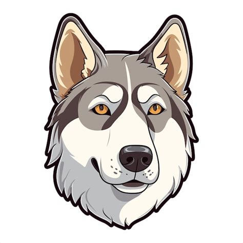 Raça de cão labrador husky canadense desenho animado kawaii personagem