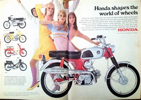 Vintage Honda Motorcycle Ad Classic Honda Motorcycles Vintage