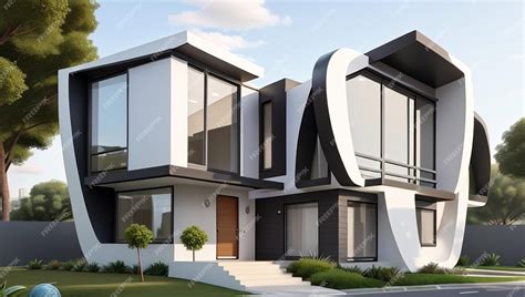 Premium Photo | Modern Duplex Home Design