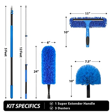 20 Feet High Reach Duster Kit With 5 12 Ft Extension Pole Cobweb