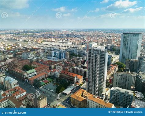 Milan Aerial View. Milano City, Italy Stock Photo - Image of design ...