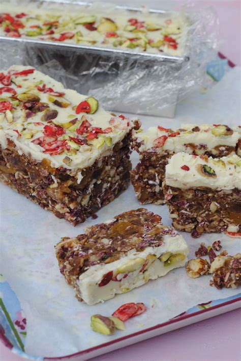 No Bake Fruit And Nut Bars Recipe Nut Dessert Baked Fruit Fruit