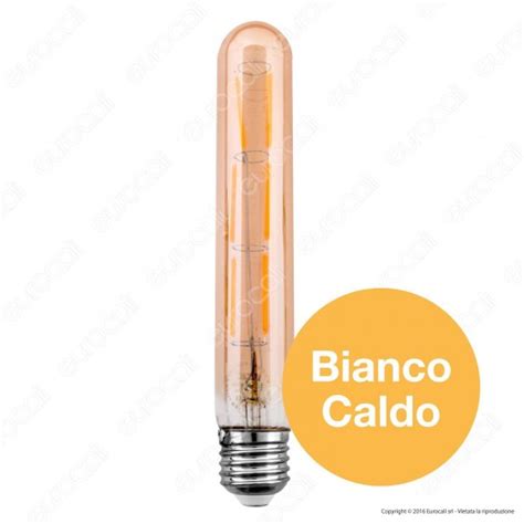 V Tac VT 2006 Lampadina LED E27 6W Tubolare 6 Filamenti Ambrata SKU