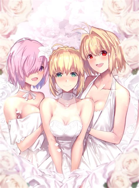 Artoria Pendragon Saber Mash Kyrielight And Arcueid Brunestud Fate