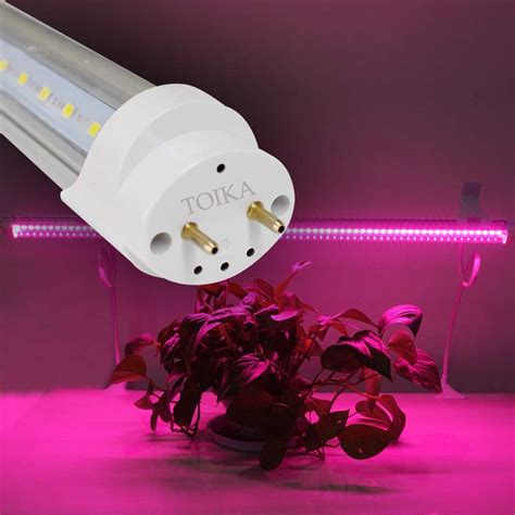 Toika Pack Of 15 4ft Led Grow Light 40w 2 Row V Shape T8 Tube Growing Light Bulbs Great For