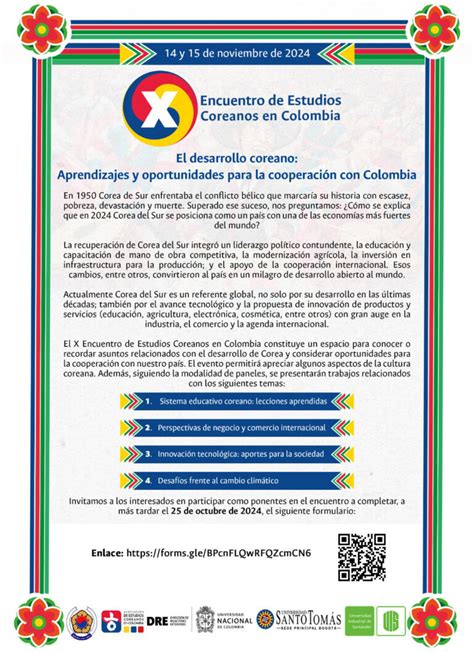 Participe Del X Encuentro De Estudios Coreanos En Colombia