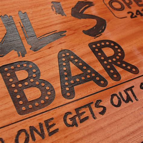 Personalised Bar Sign For Home Pub Signs Hanging Wooden Sign