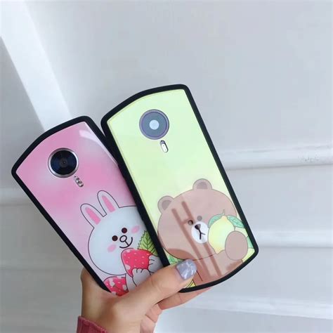 Luxury Tempered Glass Phone Cases For Meitu M6 M8 T8 Cute Cartoon