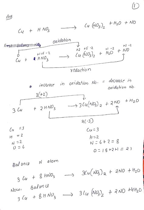 Solved Balance The Equation Balance The Following Equations Cu