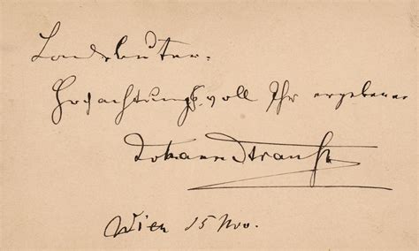 Johann Strauss Ii Signature Rr Auction