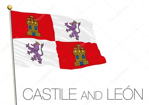 Bandera de Castilla y León Comunidad Autónoma de España vector