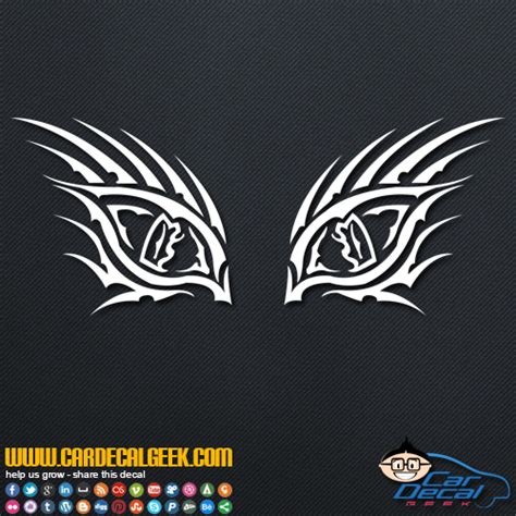 Tribal Tiger Eyes Car Window Decal Sticker | Wildlife Decals