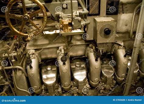 Diesel Engine Inside The Train Locomotive Stock Image | CartoonDealer ...