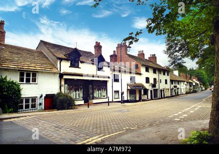 Prestbury Village High Street, Prestbury, Cheshire, England, UK Stock ...