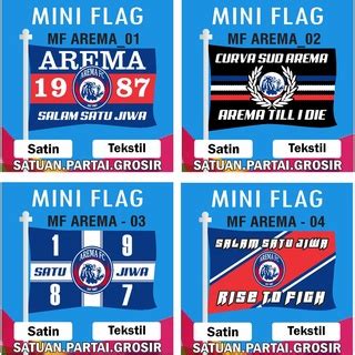 Jual Cetak Bendera Design Arema Cetak Mini Flag Arema Cetak Bendera