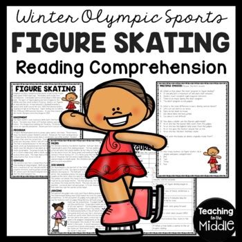 Figure Skating Reading Comprehension Worksheet Winter Olympics Olympic