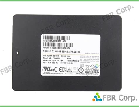 Grade A Samsung 480gb Sm863 25 Sata 6gbs Ssd Solid State Drive Mz 7km4800 Lot Ebay