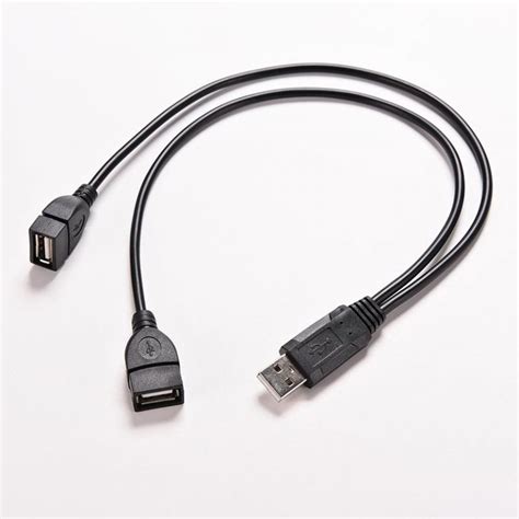 1pc Usb 2 0 Câble D Extension A 1 Femelle à 2 Double Usb Mâle Hub De Données Adaptateur Secteur