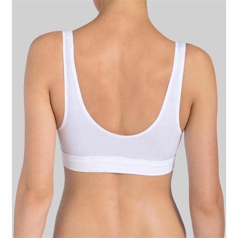 Lot de 2 brassières sans armatures Blanc en coton Sloggi Lemon Curve